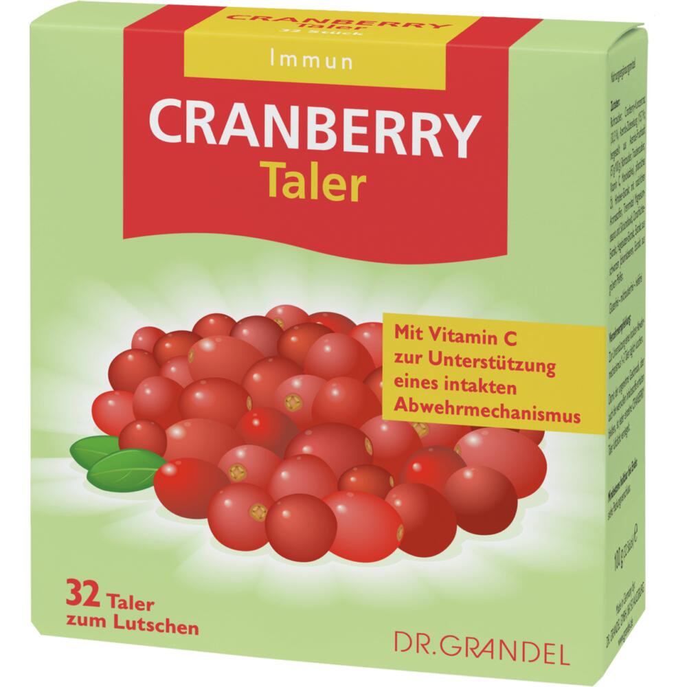 Dr. Grandel: Cranberry Taler 32 pcs - Cranberry concentrate and vitamin-C