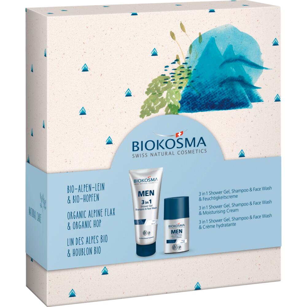 BIOKOSMA: Geschenkbox MEN - Erfrischende Shower Cream und Body Milk