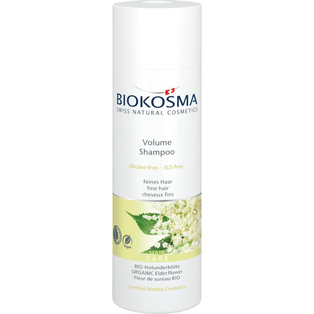 BIOKOSMA: Shampoo Volume & Shine Holunderblüte - feines - kraftloses Haar