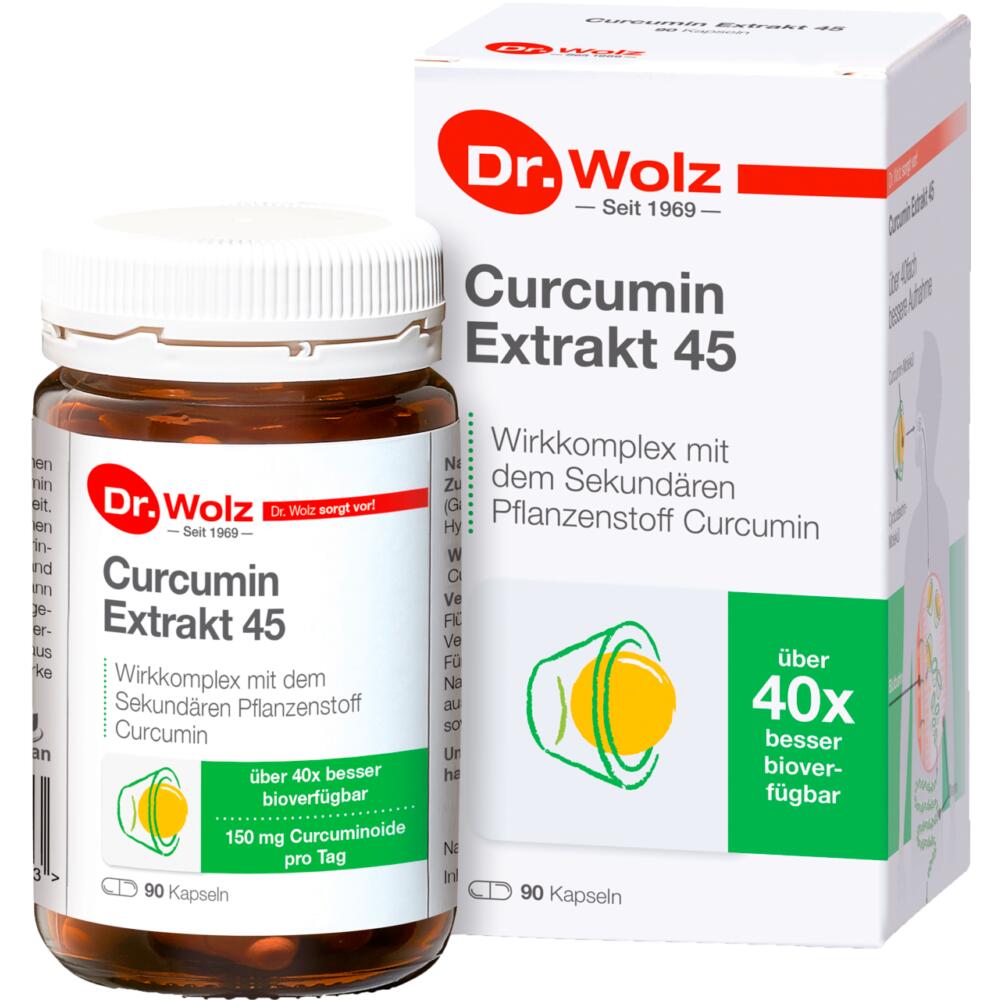 Dr. Wolz: Curcumin Extrakt 45 - Mit dem sekundären Pflanzenstoff Curcumin
