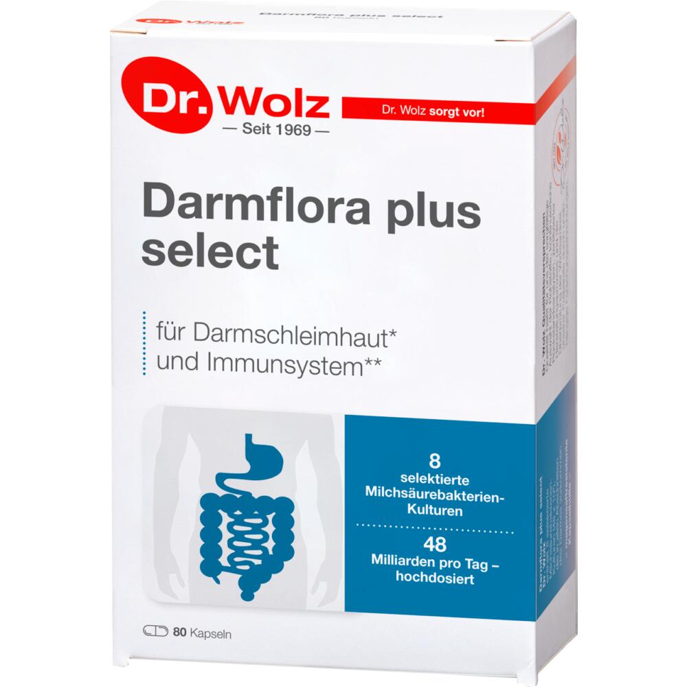 Dr. Wolz: Darmflora plus select - 80 Kapseln - Für eine gesunde Darmfunktion
