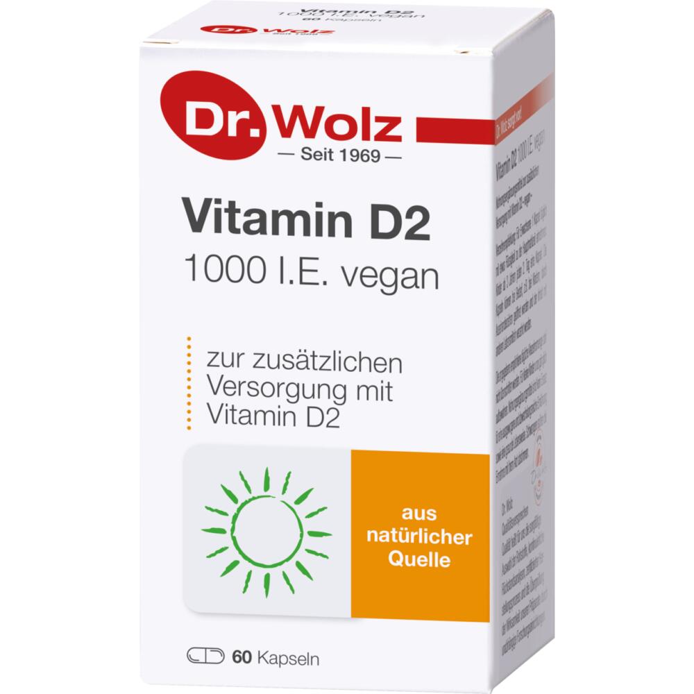 Dr. Wolz: Vitamin D2 1000 I.E. vegan - Versorgung mit Vitamin D aus veganer Quelle