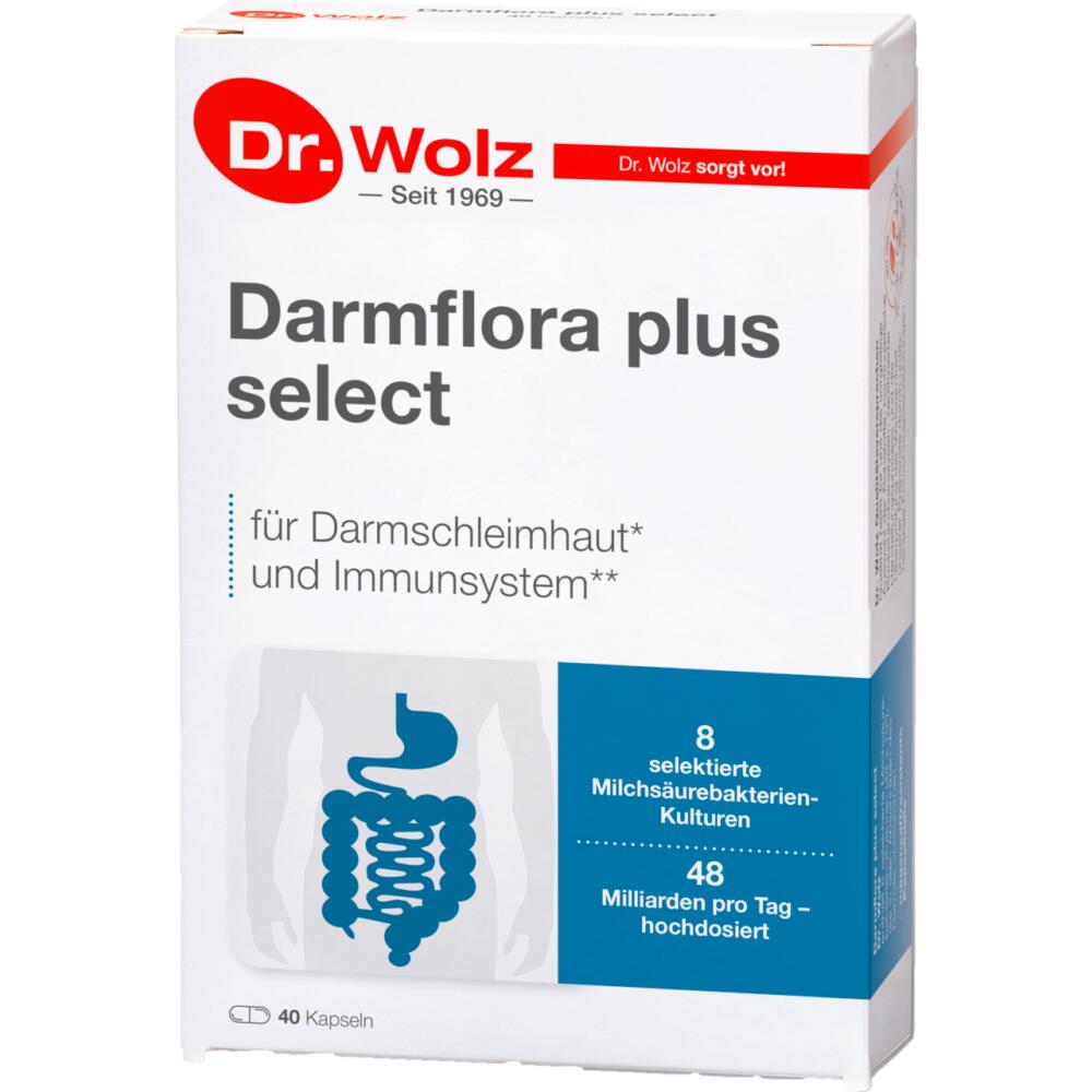 Dr. Wolz: Darmflora plus select - 40 Kapseln - Für eine gesunde Darmfunktion