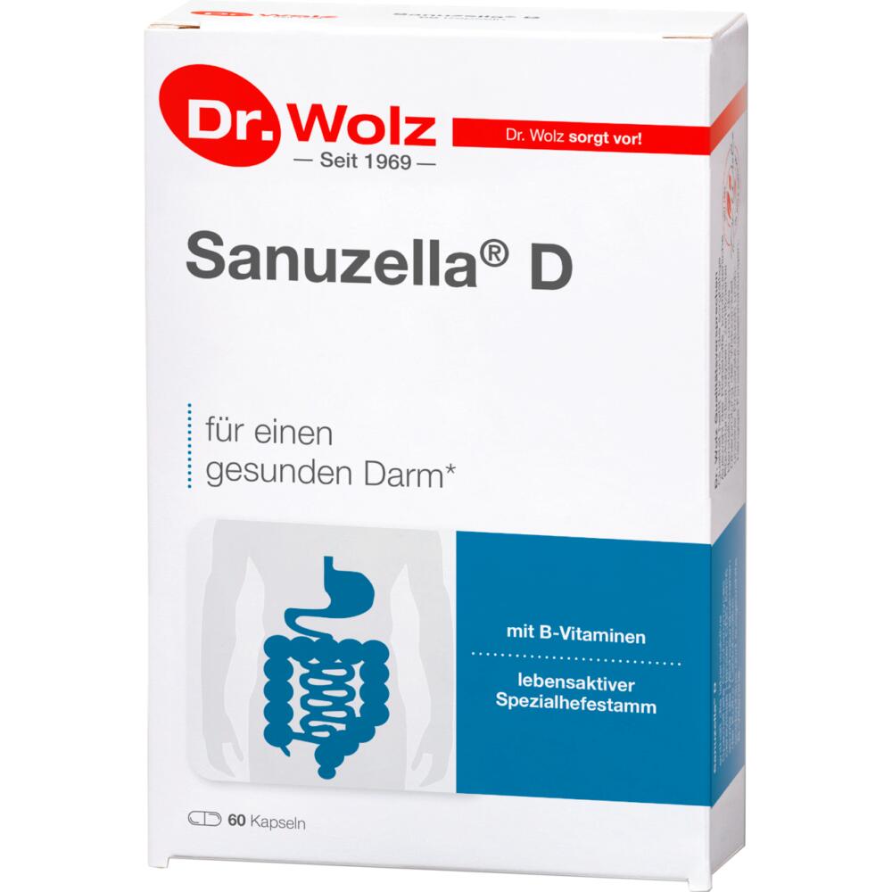 Dr. Wolz: Sanuzella D Darmkapseln - Lebensaktive Spezialhefe für gesunde Darmfunktion