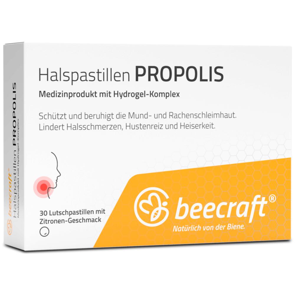 beecraft: PROPOLIS Halspastillen - Medizinprodukt mit Hydrogel-Komplex