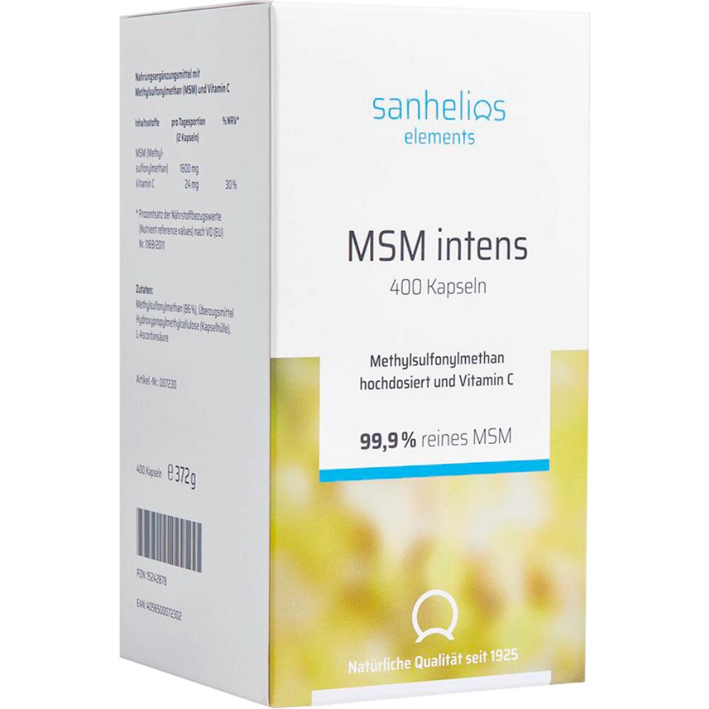 Sanhelios: MSM intens - Kapseln - Methylsulfonylmethan zusätzlich mit Vitamin C