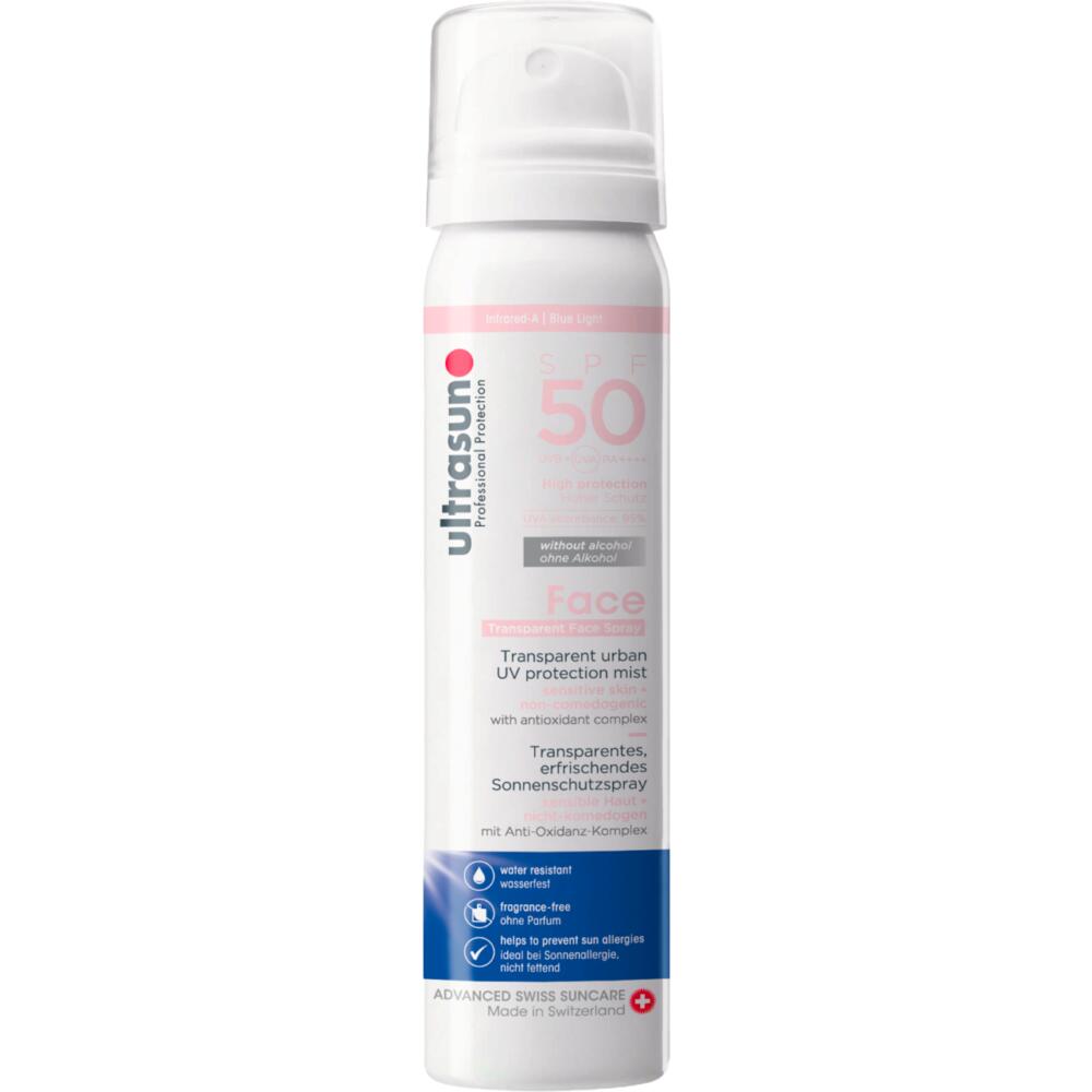 Ultrasun: Face & Scalp UV Protection Mist SPF 50 - Zonbeschermingsspray voor gezicht & hoofdhuid