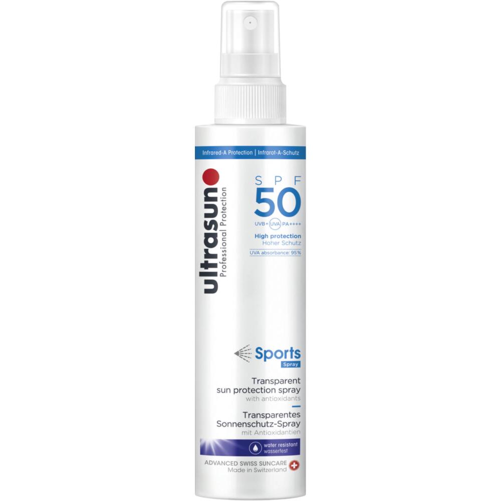 Ultrasun : Sports Spray SPF50 - Professionele zonnebrandspray