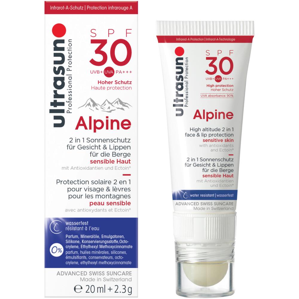 Ultrasun : Alpine SPF30 Kombi - Wasserfester Sonnenschutz fürs Gesicht mit SPF30