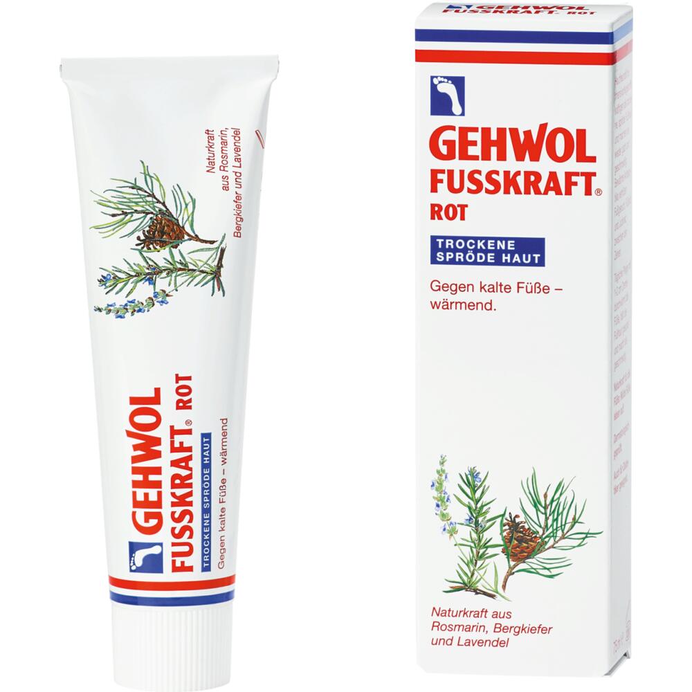 GEHWOL  : FUSSKRAFT ROT für trockene spröde Haut - Wärmender Fußbalsam für trockene Haut