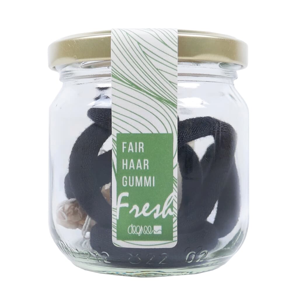Art Professional : FairHair Haargummis schwarz mit Lemongrasduft - Haargummis mit Duft aus Bio-Baumwolle