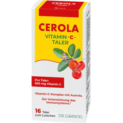 Vitamine & Bioflavonoide Dr. Grandel Cerola Vitamin-C-Taler Vitamin C zum Lutschen. 500 mg Vitamin C pro Taler.