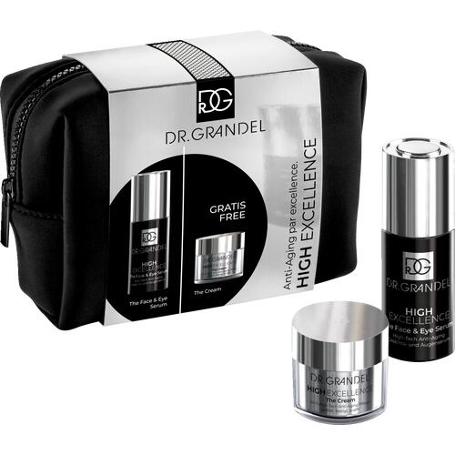 HIGH EXCELLENCE Dr. Grandel HIGH EXCELLENCE Voordeelset Anti-aging set met twee verzorgingsproducten in een stylisch cosmetica tasje