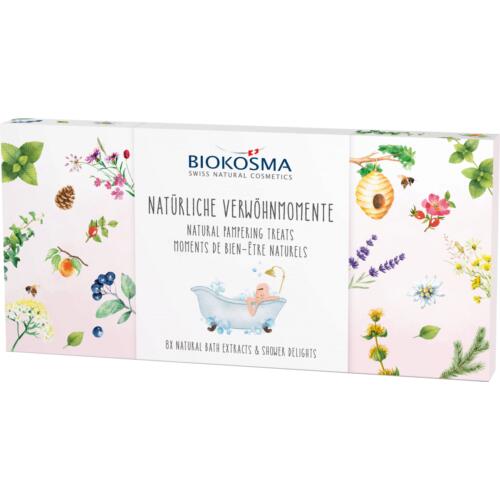 Geschenkboxen BIOKOSMA Natürliche Verwöhnmomente Natürliche Badeextrakte & Duschprodukte für jede Stimmung