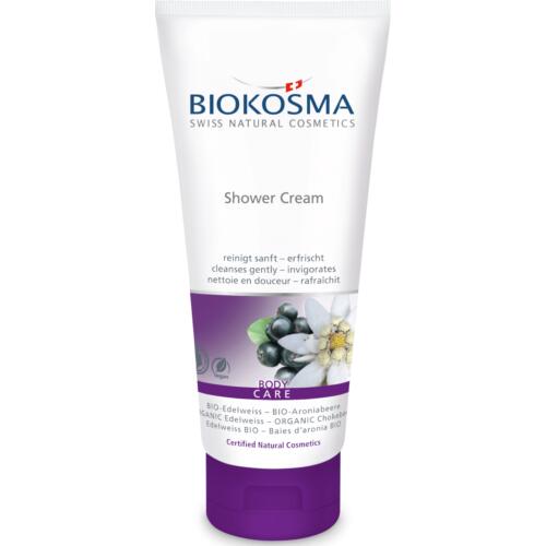 BIOKOSMA: Shower Cream BIO-Edelweiss & BIO-Aroniabeere - Zarte Duschcreme