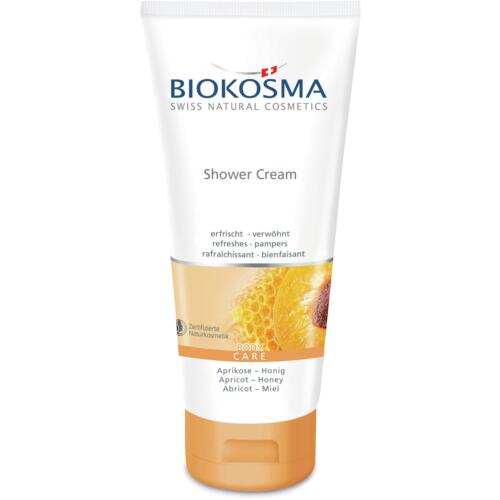 BIOKOSMA: Shower Cream Aprikose-Honig - erfrischt - verwöhnt