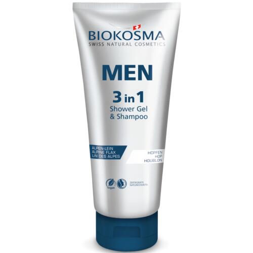 Men's Care BIOKOSMA 3 in 1 Shower Gel & Shampoo Sanfte Reinigung