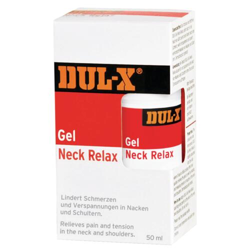 Medizinische Sport- und Pflegemittel DUL-X Gel Neck Relax Medizinprodukt - wärmt sofort spürbar