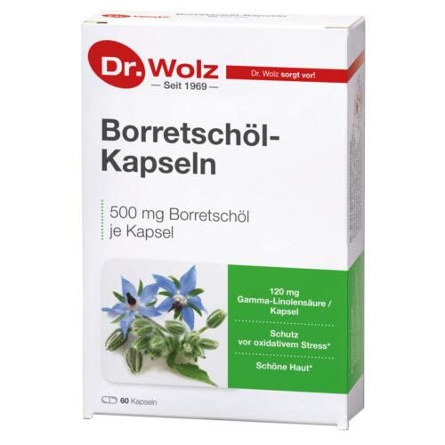 Speziell für Frau & Mann Dr. Wolz Borretschöl-Kapseln Borretschöl Kapseln für die Haut und Stoffwechsel