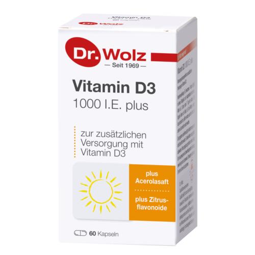 Vitamine & Mineralstoffe Dr. Wolz Vitamin D3 1000 I.E. plus Gezielte Versorgung mit Vitamin D