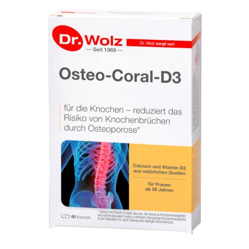 Muskeln, Gelenke & Knochen Dr. Wolz Osteo-Coral-D3 Diätetische Behandlung von Osteoporose