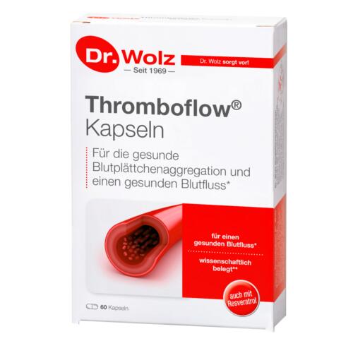 Herz & Kreislauf Dr. Wolz Thromboflow 60er Kapseln Fördert die gesunde Blutplättchenaggregation