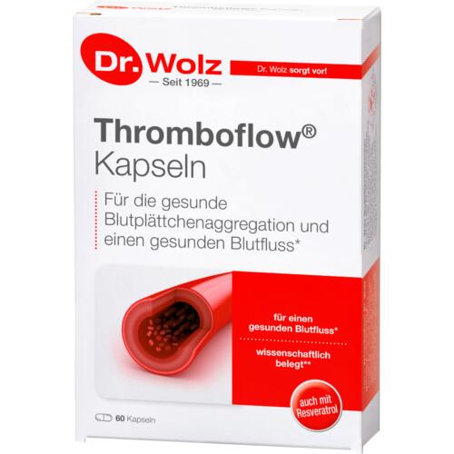 Herz & Kreislauf Dr. Wolz Thromboflow 60er Kapseln Fördert die gesunde Blutplättchenaggregation