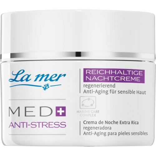 MED+ Anti Stress La mer Reichhaltige Nachtcreme Erholung über Nacht für gestresste Haut