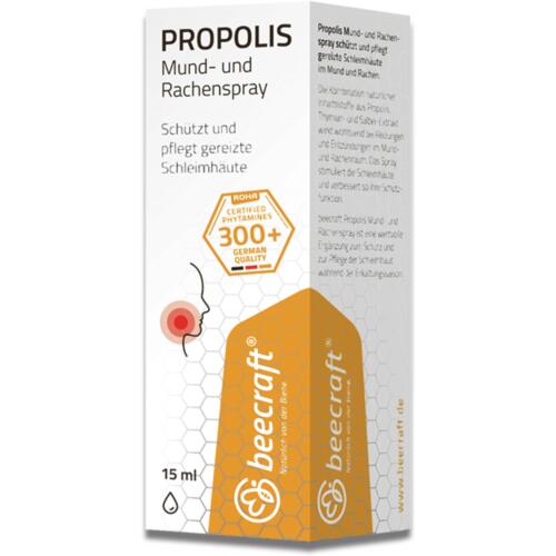 Propolis beecraft PROPOLIS Mund- und Rachenspray Bei Reizungen und Entzündungen in Mund und Rachen