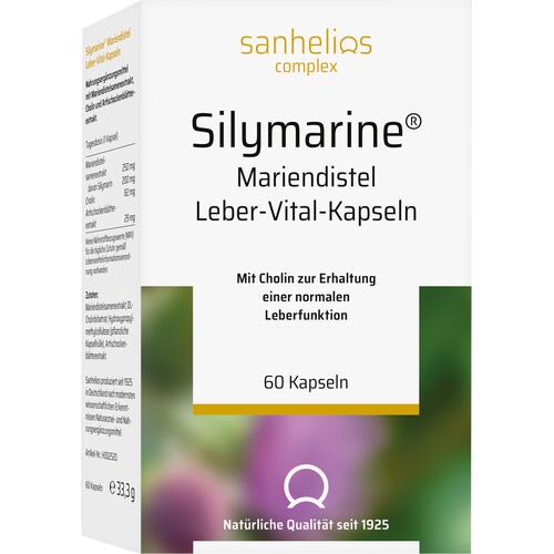 Complex Sanhelios Silymarine Mariendistel Leber-Vital-Kapseln Pflanzenkraft für die Leber