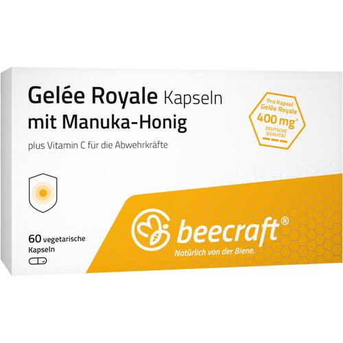 Propolis beecraft Gelée Royale Kapseln mit Manuka-Honig Immunsystem-Booster mit Bienenkraft