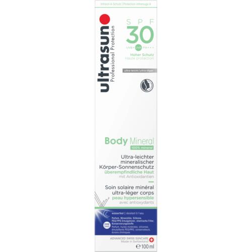 Body Ultrasun  Body Mineral SPF30 Sonnenschutz für überempfindliche Haut