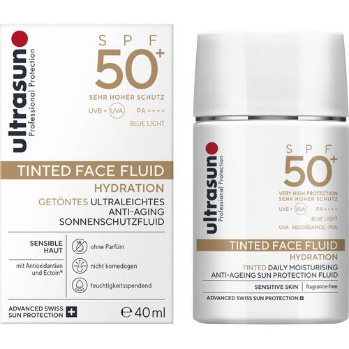 Face Ultrasun Face Fluid Tinted SPF50+ Getöntes Anti‑Aging‑Gesichtsfluid