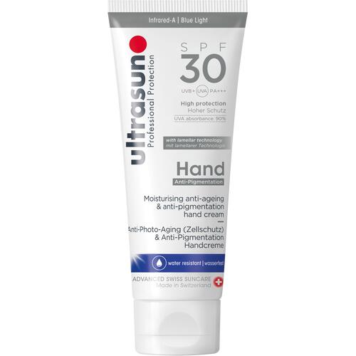 Body Ultrasun  Anti-Pigmentation Hand Cream SPF30 Pflegende Anti-Aging- und Anti-Pigmentierungs-Handcreme