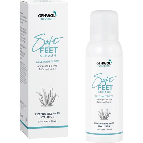 Fusskraft GEHWOL Soft Feet Schaum Fußschaum mit Hyaluron, Aloe-Vera & Olive