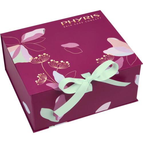  Phyris Cassis Geschenkbox mit floralem Muster Trendige Geschenkbox zum selbst Befüllen