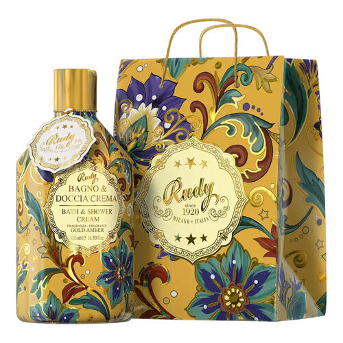 Bad- en douchegel Rudy Profumi Cadeauset Gold Amber Saffron, Rose Petals, Vanilla, Musk